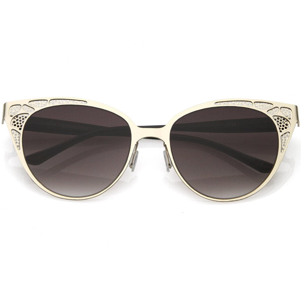 Women's Vintage Lace Design Gradient Lens Cat Eye Sunglasses C314