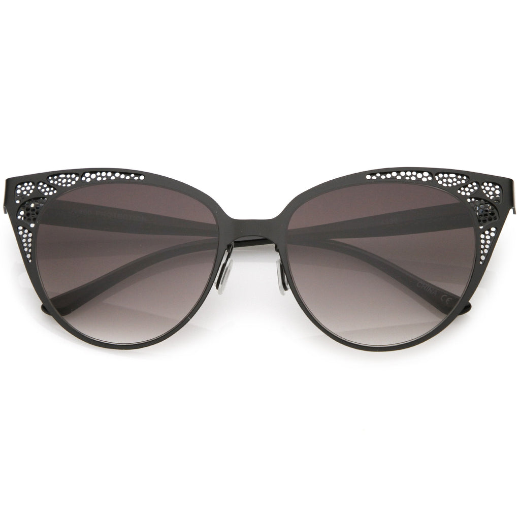 Women's Vintage Lace Design Gradient Lens Cat Eye Sunglasses C314
