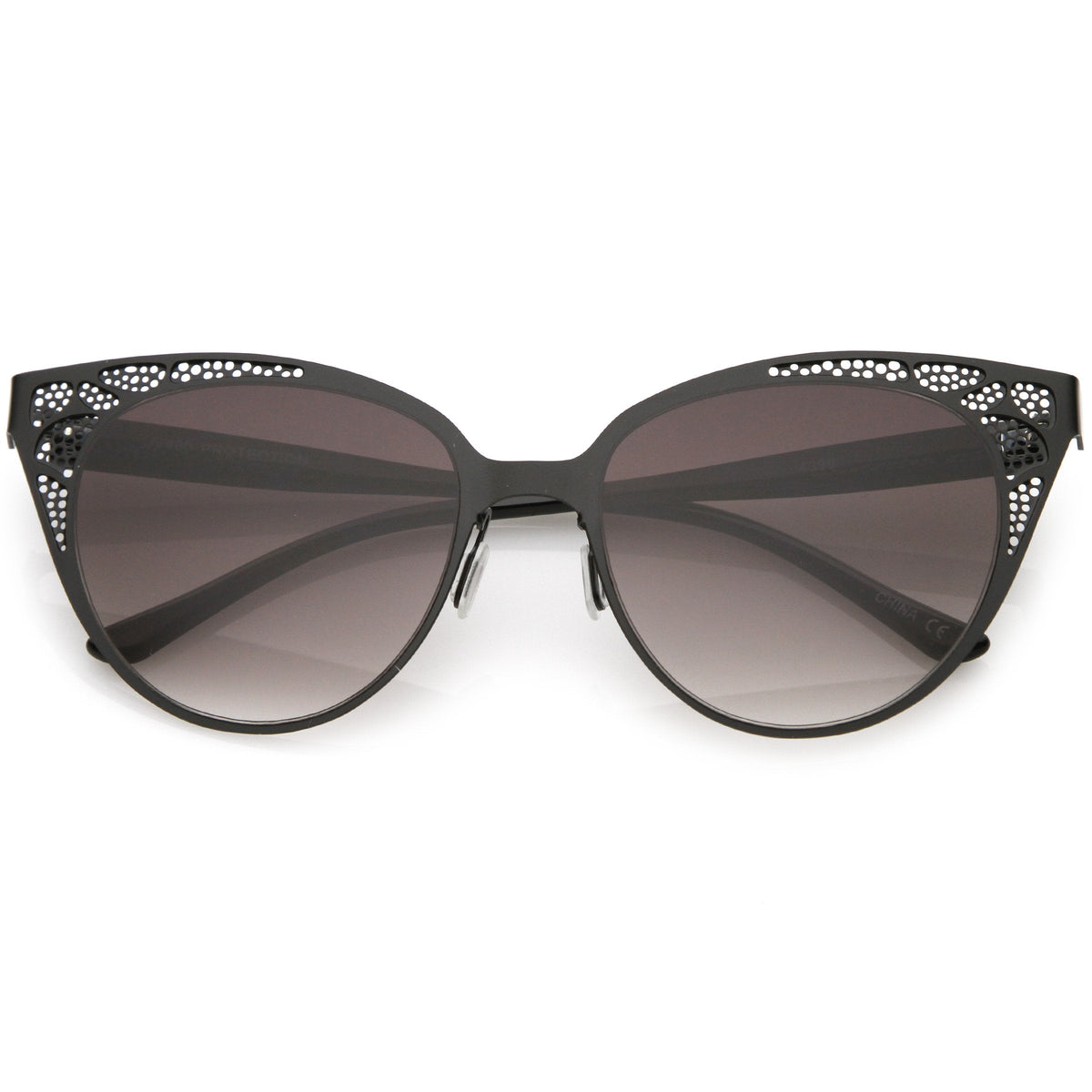 Women's Vintage Lace Design Gradient Lens Cat Eye Sunglasses C314