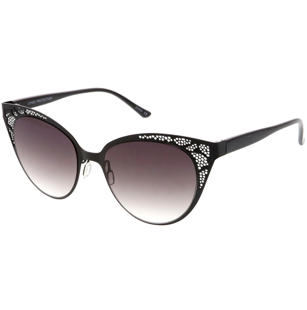 Women's Vintage Lace Design Gradient Lens Cat Eye Sunglasses C314