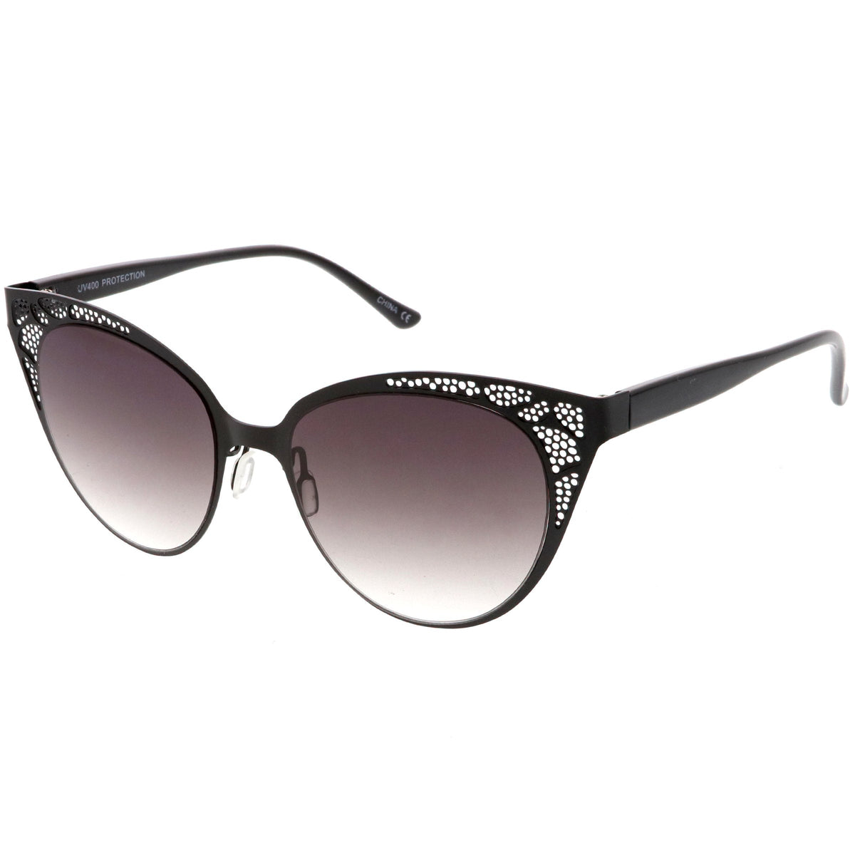 Women's Vintage Lace Design Gradient Lens Cat Eye Sunglasses C314