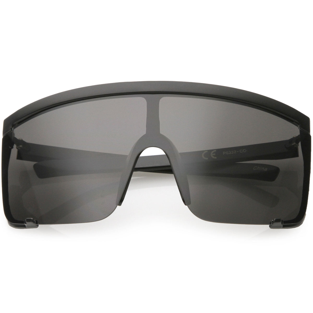 Oversize Retro Color Tone Sports Shield Flat Top Sunglasses C686