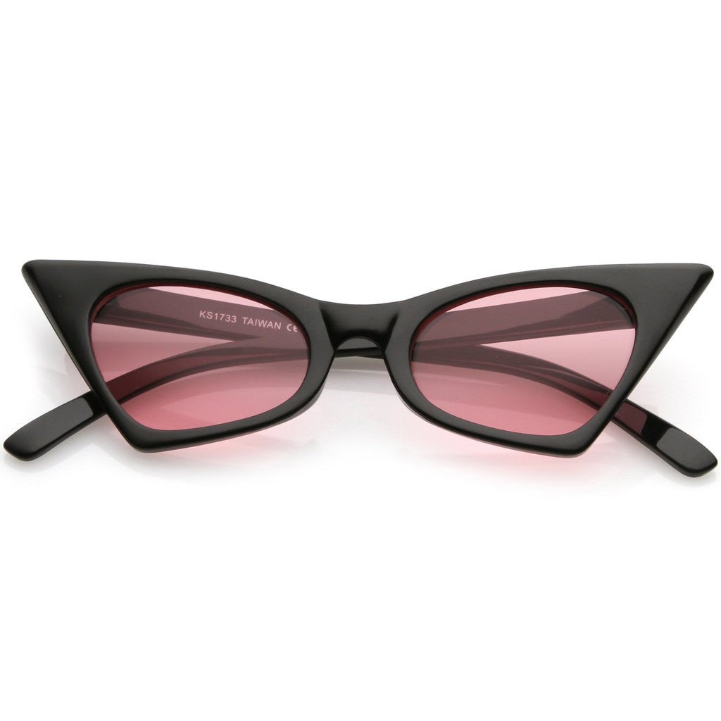 Retro 1950's Geometric High Pointed Cat Eye Sunglasses C492