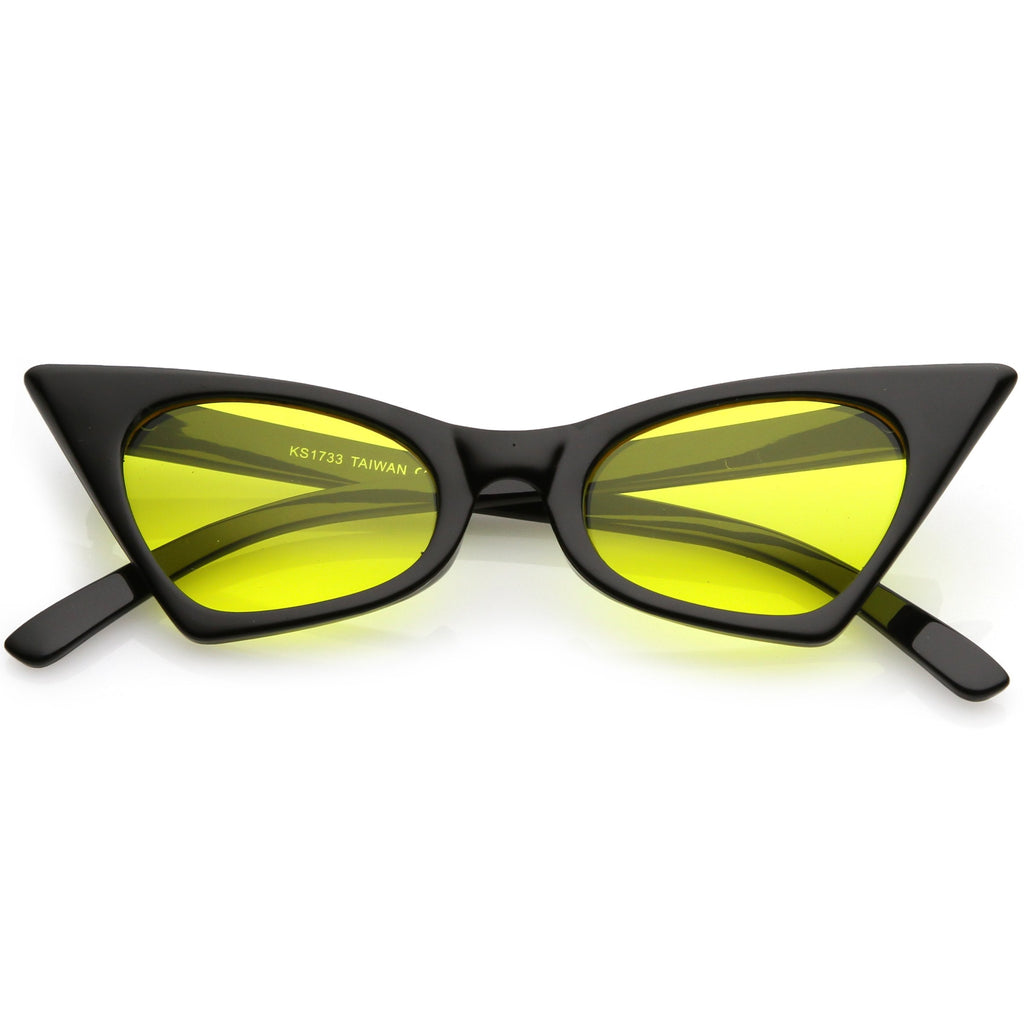 Retro 1950's Geometric High Pointed Cat Eye Sunglasses C492
