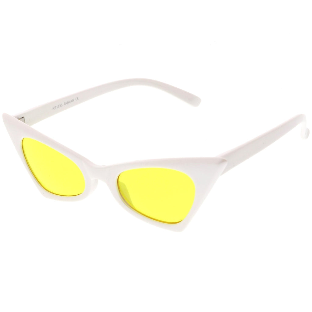 Retro 1950's Geometric High Pointed Cat Eye Sunglasses C492