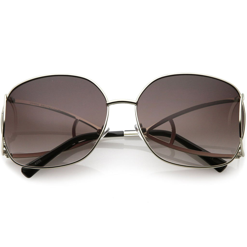 Oversize Women's High End Fashion Metal Sunglasses C156