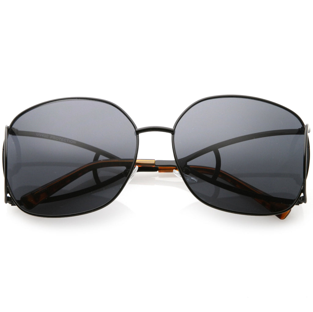 Oversize Women's High End Fashion Metal Sunglasses C156