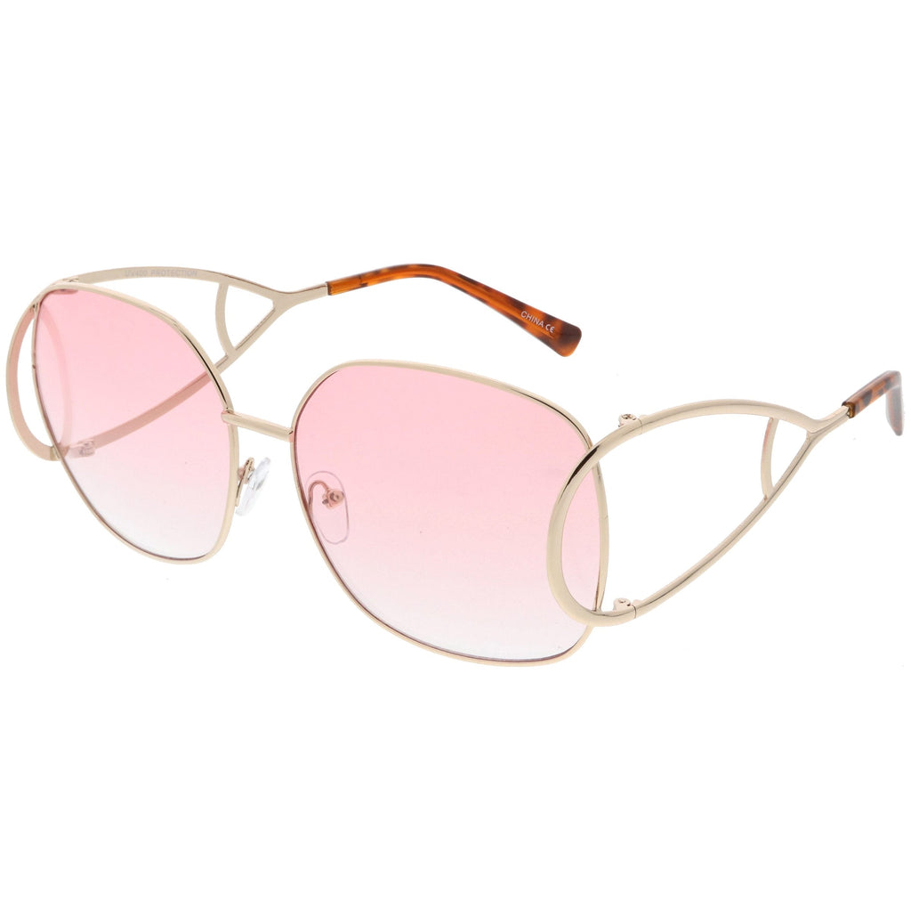 Oversize Women's High End Fashion Metal Sunglasses C156