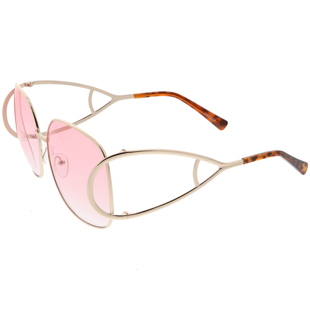 Oversize Women's High End Fashion Metal Sunglasses C156