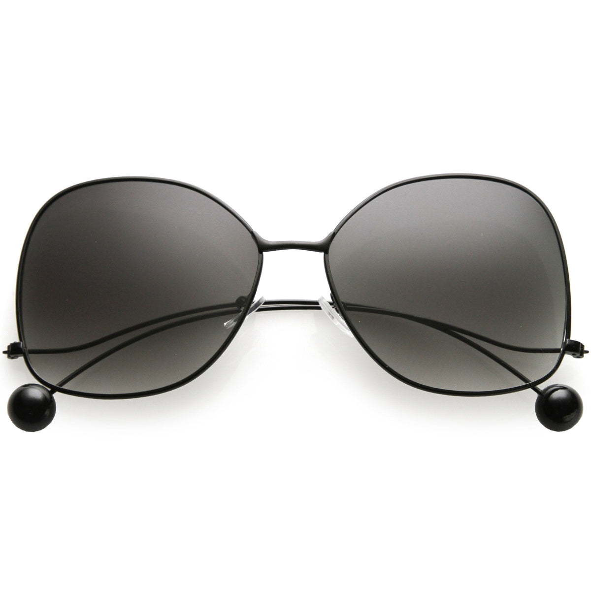 Oversize Women's Flat Lens Butterfly Metal Sunglasses C211