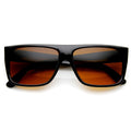 Flat Top Retro Blue Blocking Lens Square Aviator Sunglasses 8959