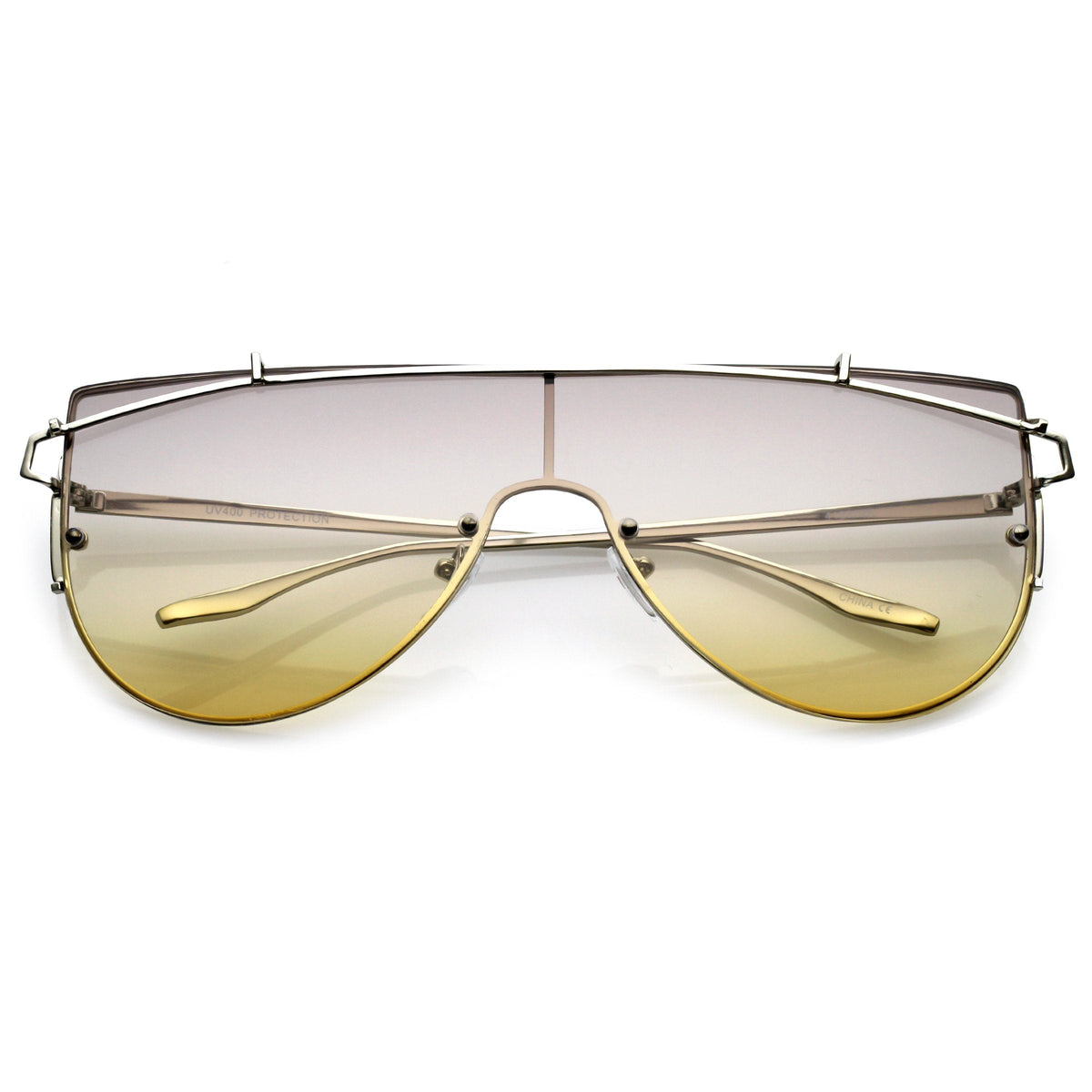 Retro Oversize Disco Shield Multi Color Lens Sunglasses A907