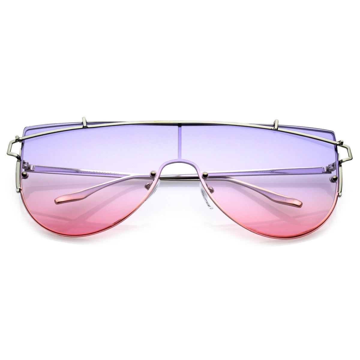 Retro Oversize Disco Shield Multi Color Lens Sunglasses A907