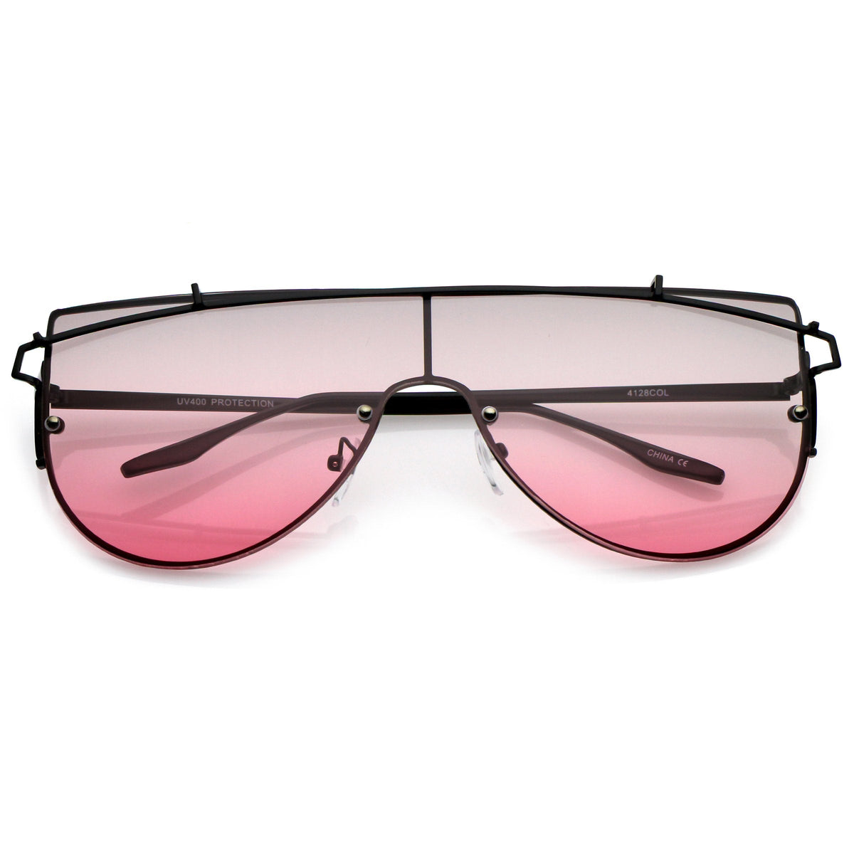 Retro Oversize Disco Shield Multi Color Lens Sunglasses A907