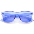 Retro Modern Rimless Horned Rim Mono Block PC Sunglasses C463