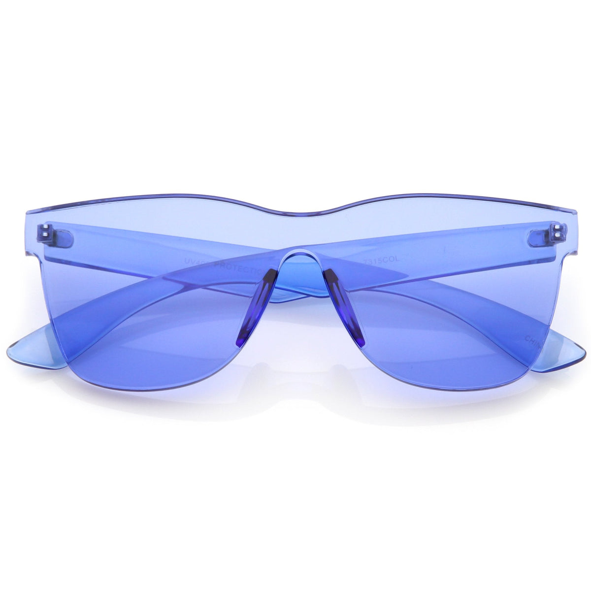 Retro Modern Rimless Horned Rim Mono Block PC Sunglasses C463