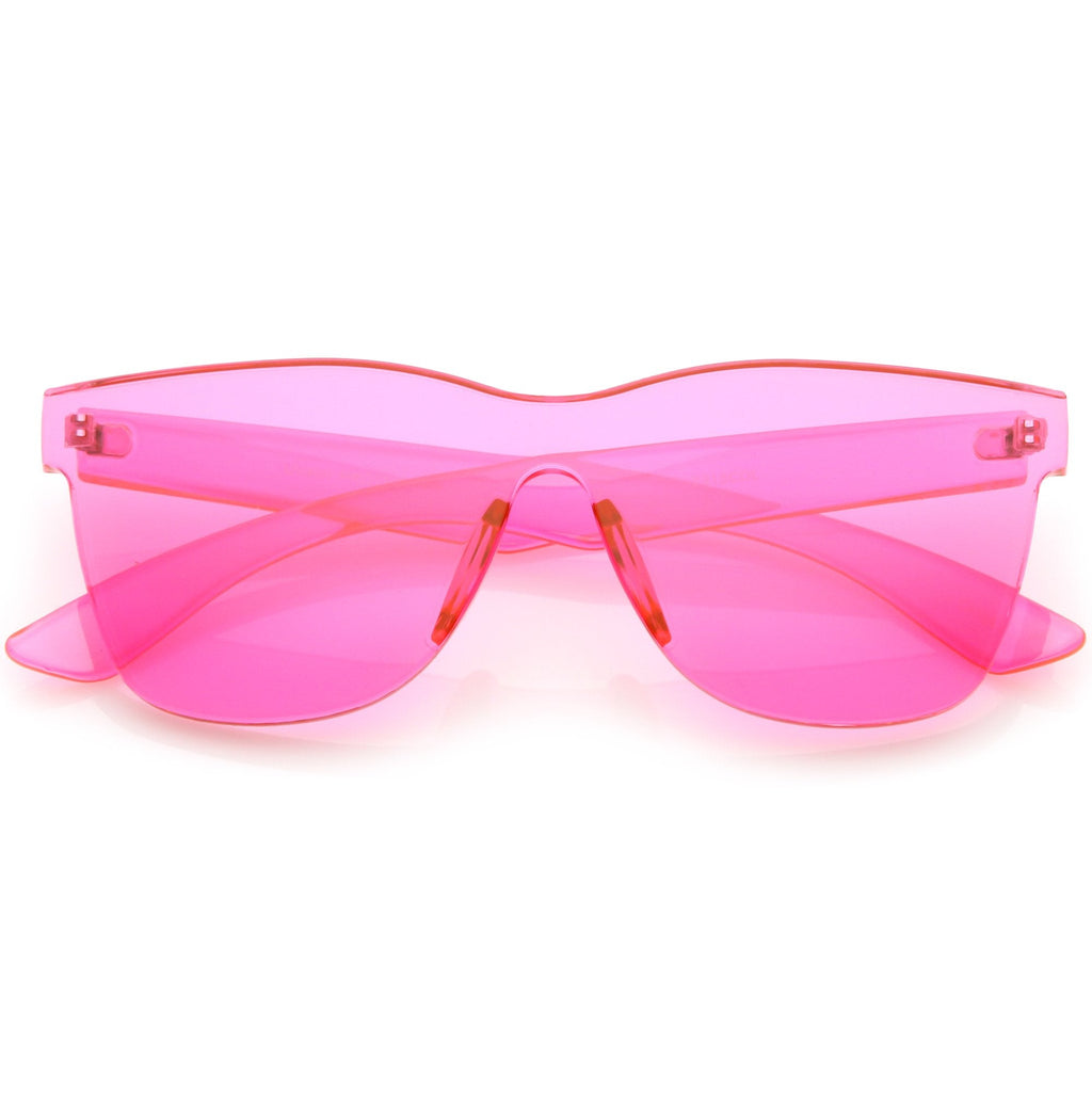 Retro Modern Rimless Horned Rim Mono Block PC Sunglasses C463