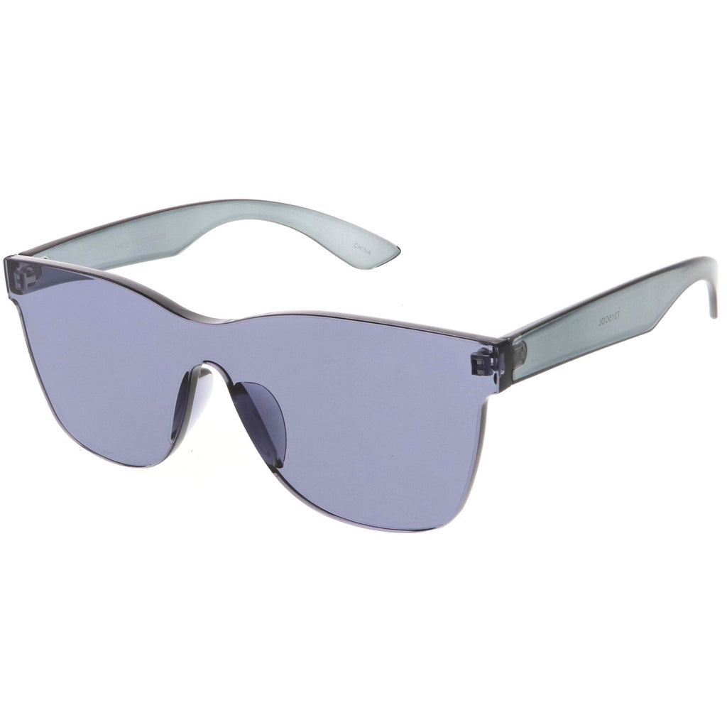 Retro Modern Rimless Horned Rim Mono Block PC Sunglasses C463