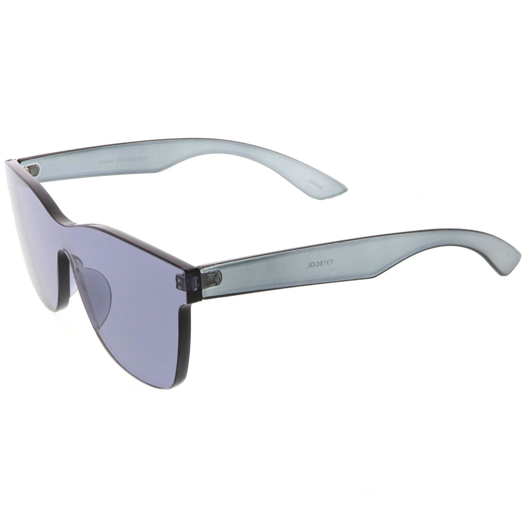 Retro Modern Rimless Horned Rim Mono Block PC Sunglasses C463