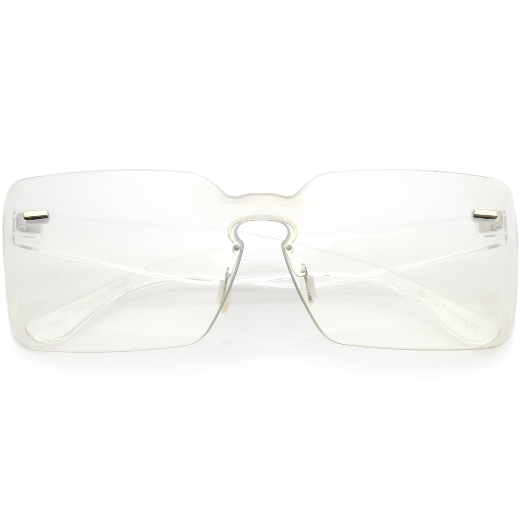 Oversize Square Retro Modern Mono Lens Sunglasses C483