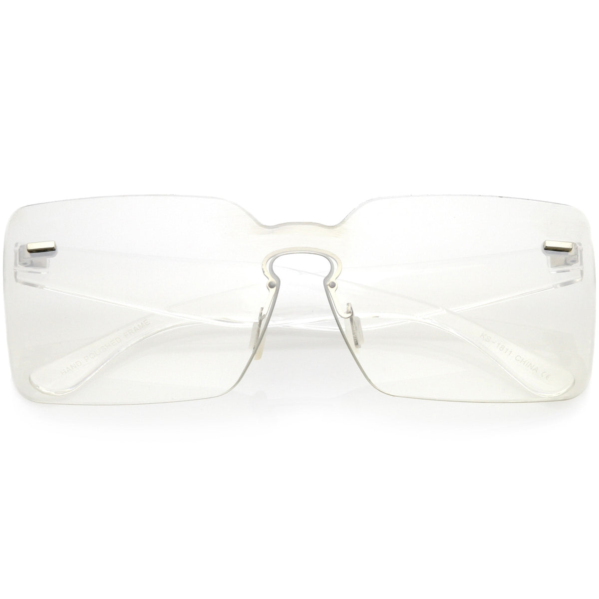 Oversize Square Retro Modern Mono Lens Sunglasses C483
