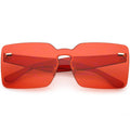 Oversize Square Retro Modern Mono Lens Sunglasses C483
