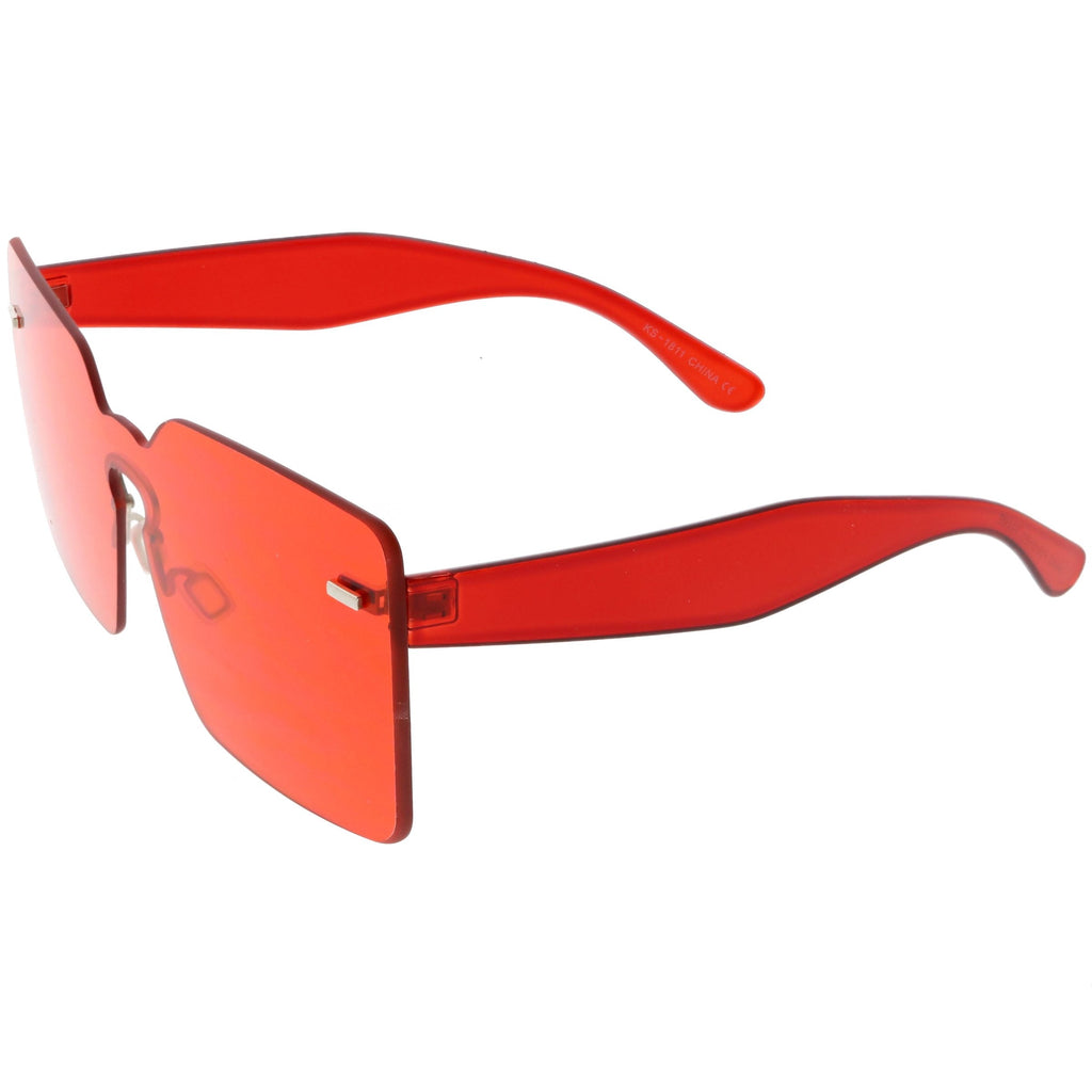 Oversize Square Retro Modern Mono Lens Sunglasses C483