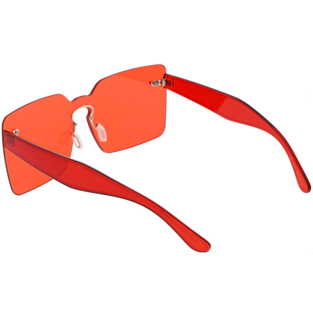 Oversize Square Retro Modern Mono Lens Sunglasses C483