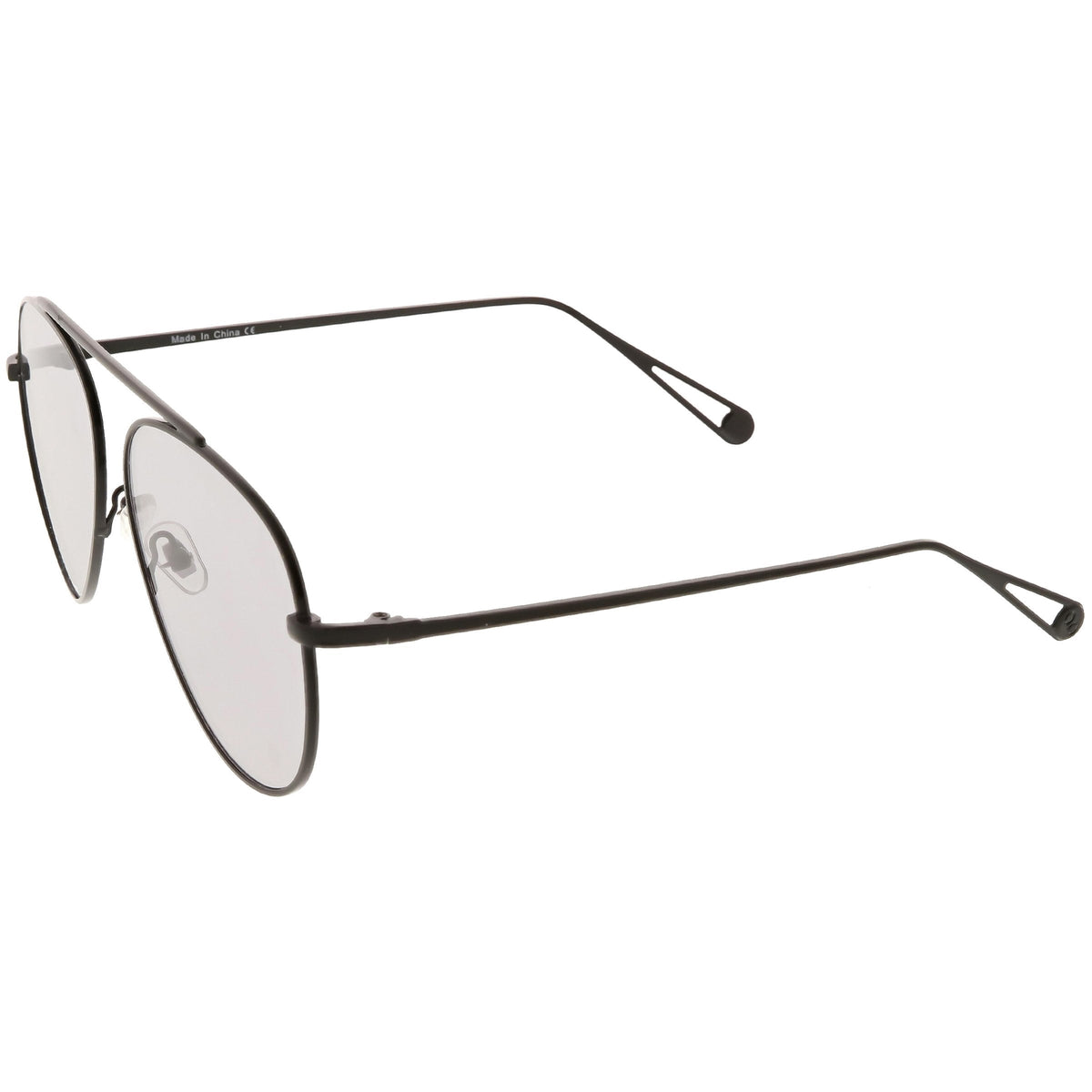 Premium Oversize Color Tone Flat Lens Metal Aviator Sunglasses C508