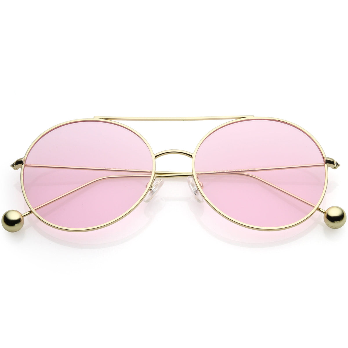 Premium Oversize Color Oval Plat Lens Aviator Sunglasses C498