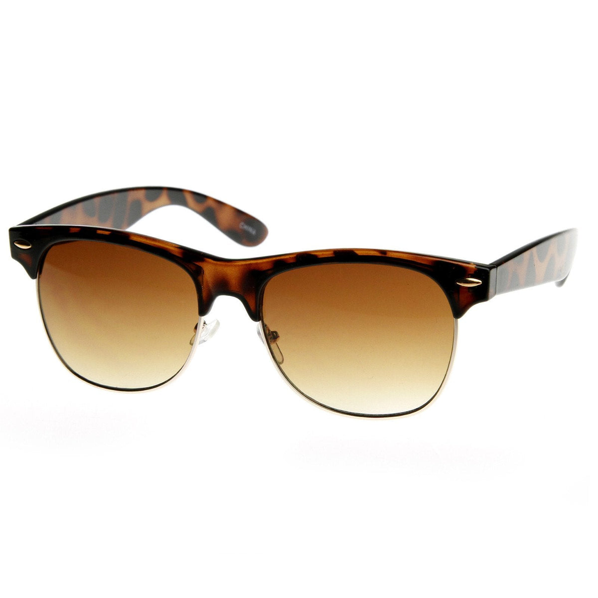 1950's Vintage Inspired Retro Half Frame Horned Rim Sunglasses 8769