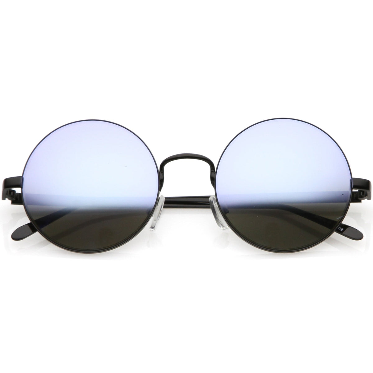 Premium Round Metal Flash Mirrored Flat Lens Sunglasses C465