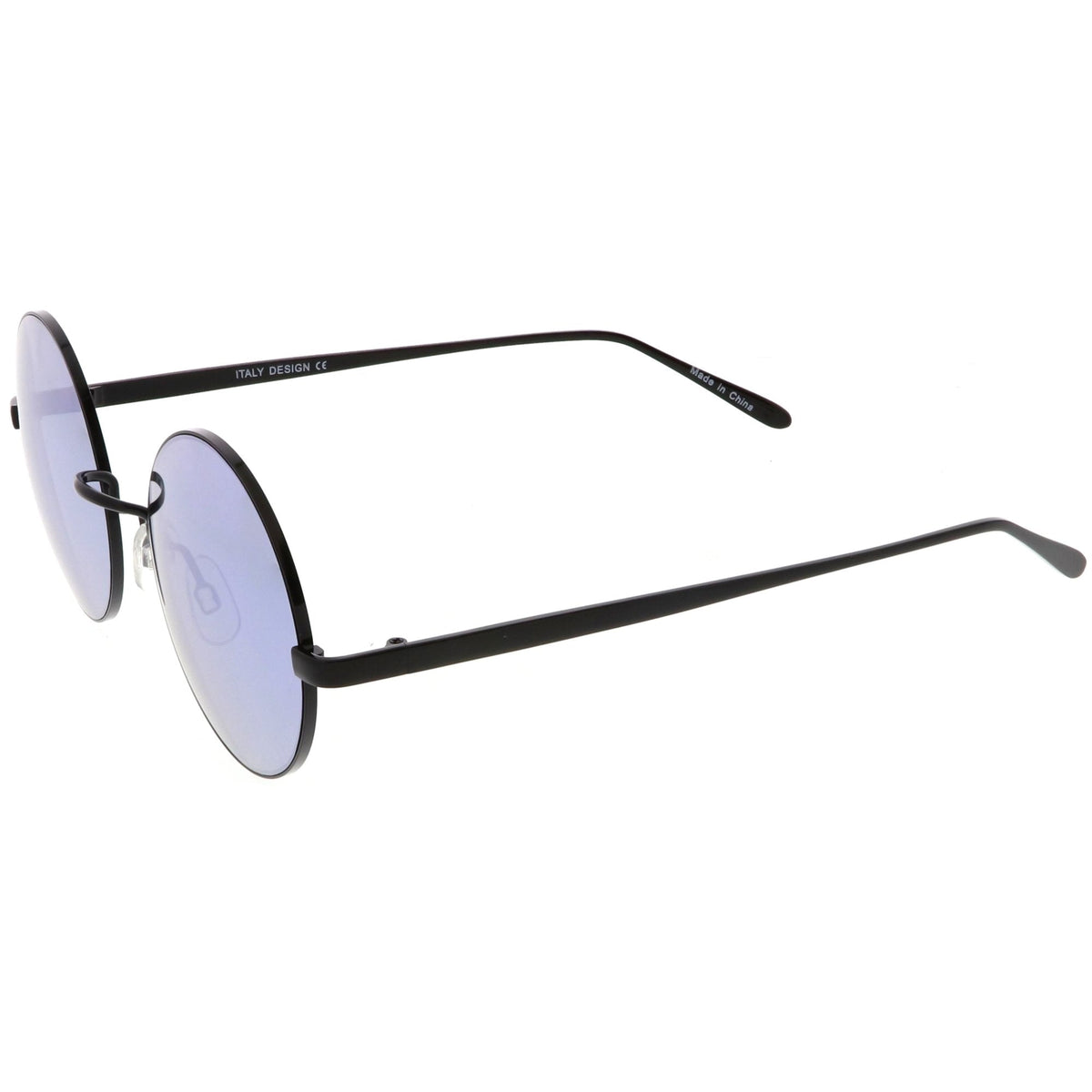 Premium Round Metal Flash Mirrored Flat Lens Sunglasses C465