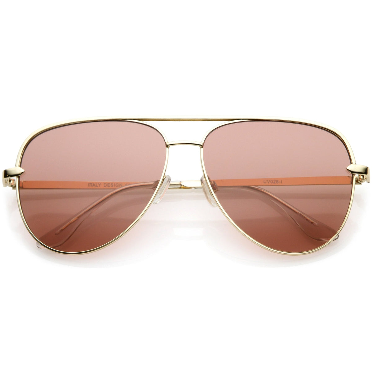 Premium Metal Flat Color Tone Lens Aviator Sunglasses 60mm C466