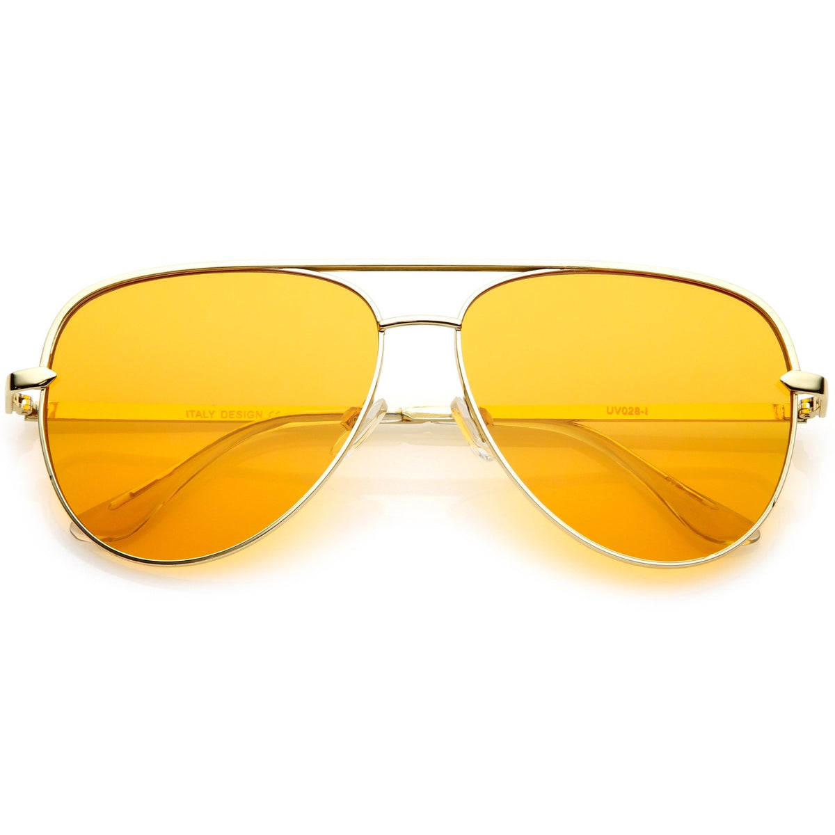 Premium Metal Flat Color Tone Lens Aviator Sunglasses 60mm C466