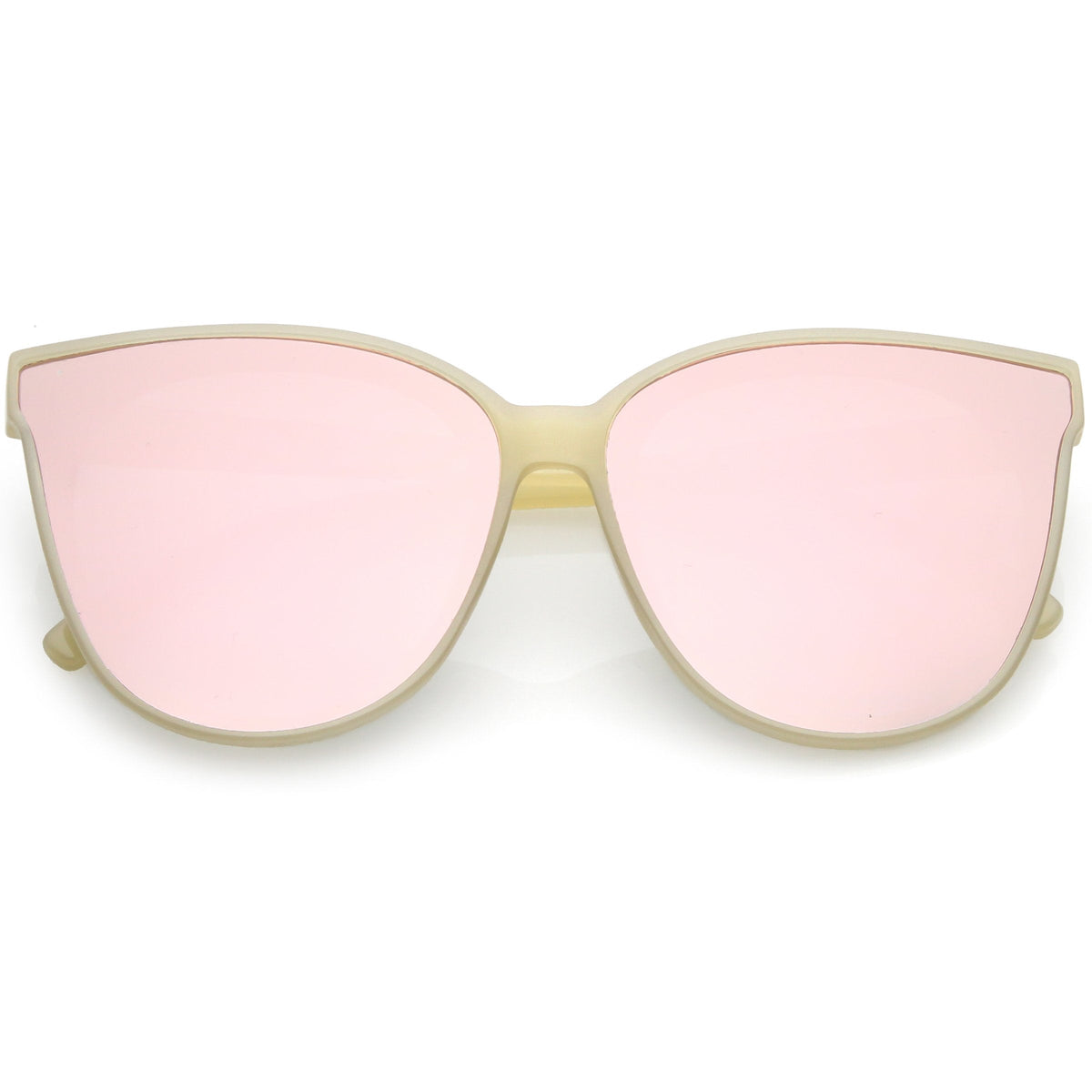 Women's Modern Infinity Flat Mirrored Lens Cat Eye Sunglasses C349