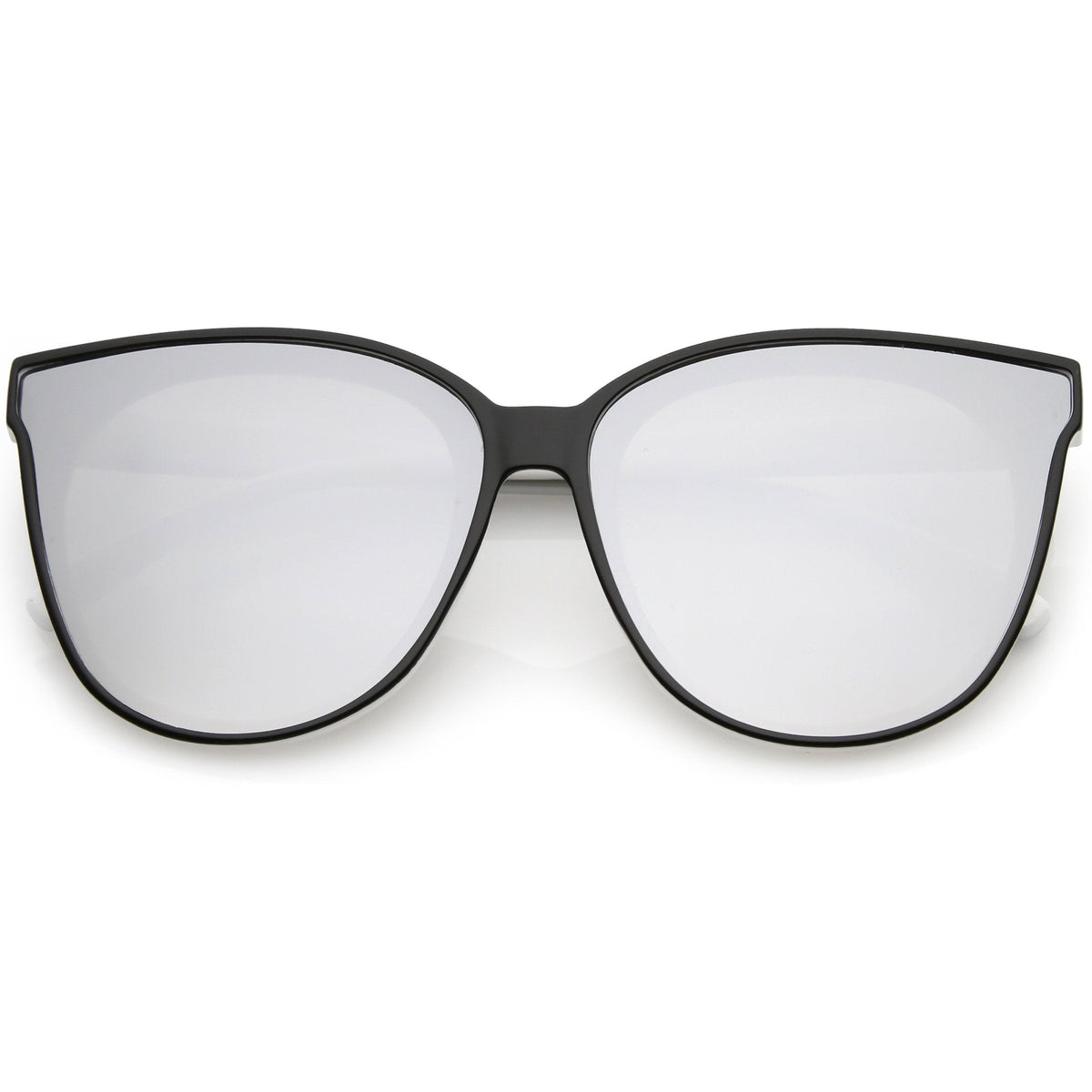 Women's Modern Infinity Flat Mirrored Lens Cat Eye Sunglasses C349
