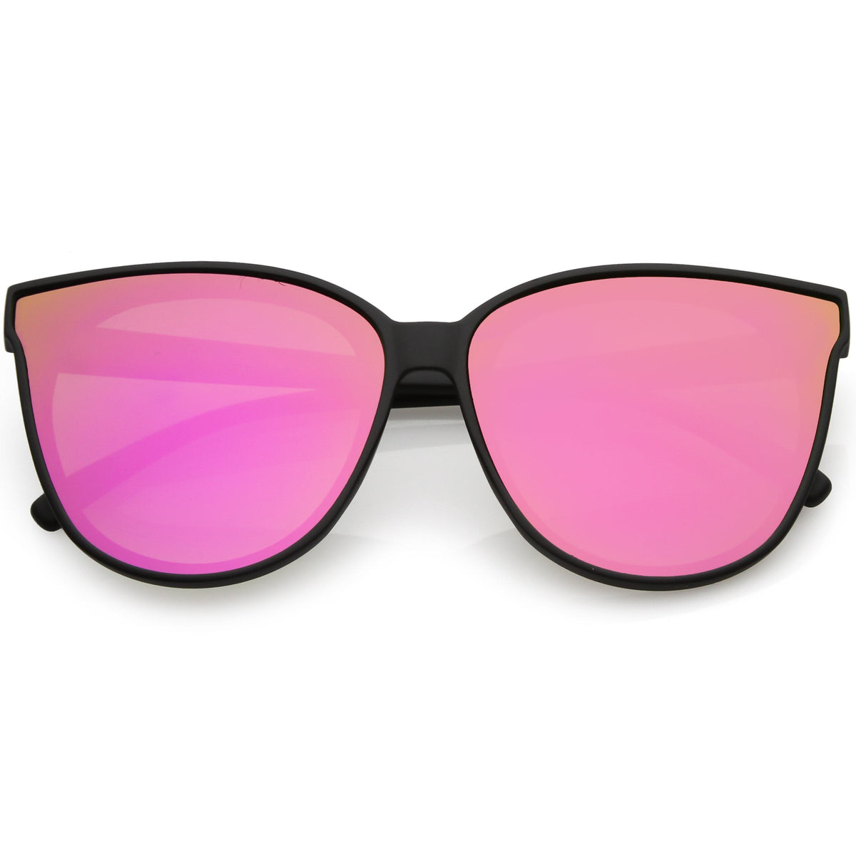 Women's Modern Infinity Flat Mirrored Lens Cat Eye Sunglasses C349