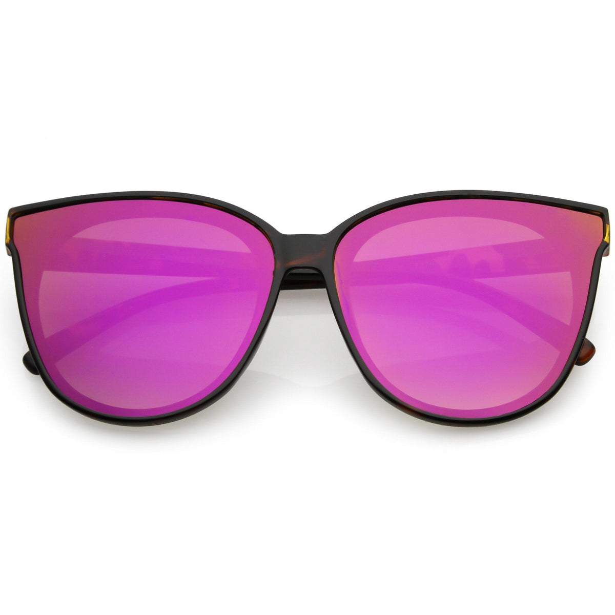 Women's Modern Infinity Flat Mirrored Lens Cat Eye Sunglasses C349