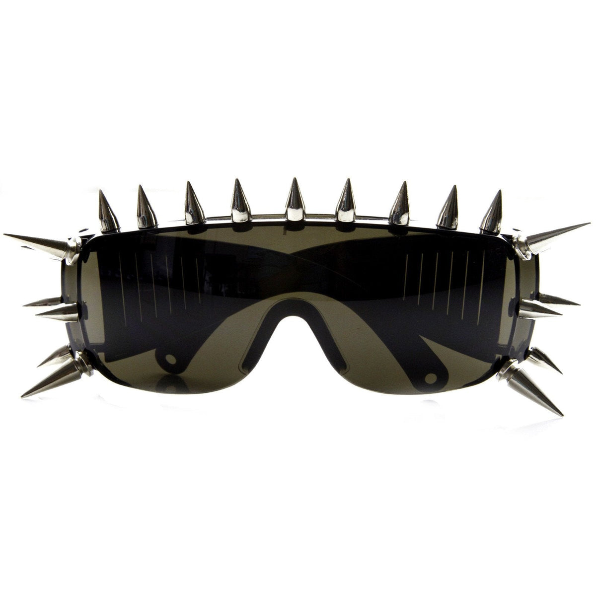 Ultra Punk Spiked Fashion Shield Sunglasses 8886
