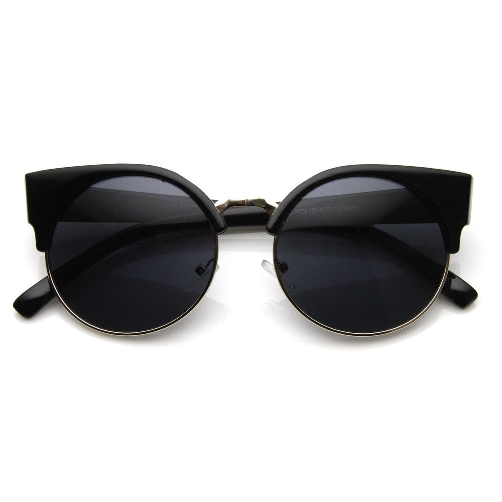 Vintage Indie Round Circle Cat Eye Sunglasses 8785