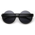 Womens Designer Fashion Oversize Round Half Frame Sunglasses 8786