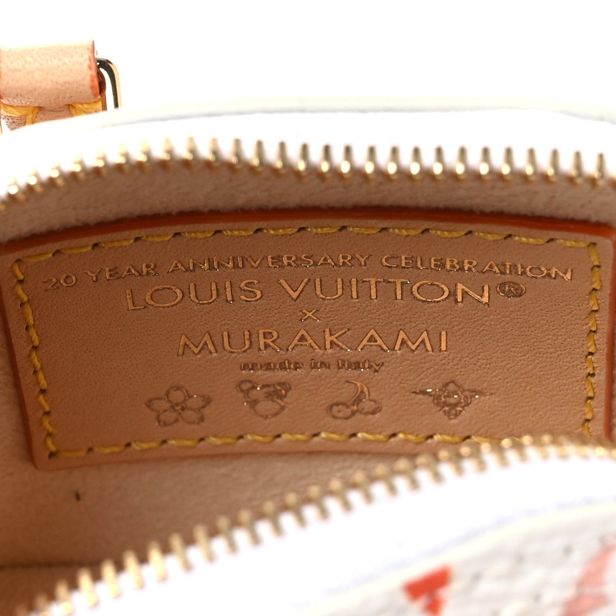 LV x TM Monogram Multicolor Micro Alma Bag Charm White