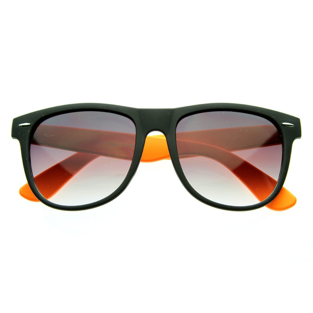 Retro Neon Color 2 Tone Horned Rim Sunglasses 2793