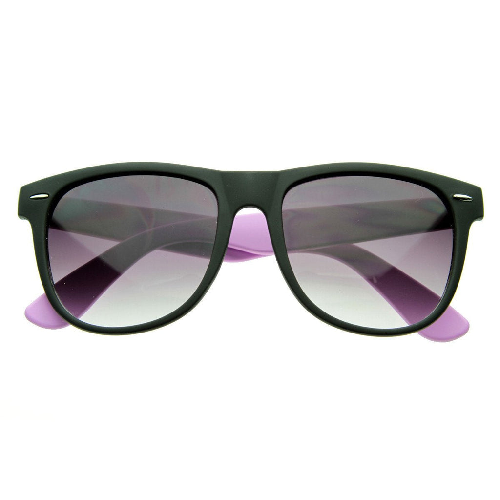 Retro Neon Color 2 Tone Horned Rim Sunglasses 2793