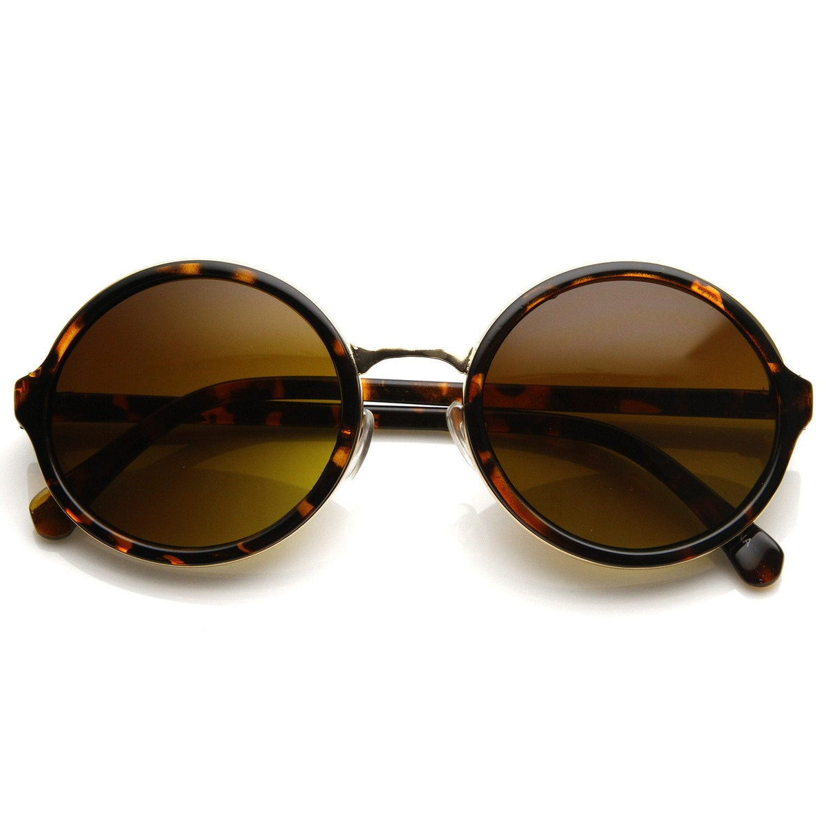 Vintage Steampunk Classic Round Sunglasses Metal Bridge 8407