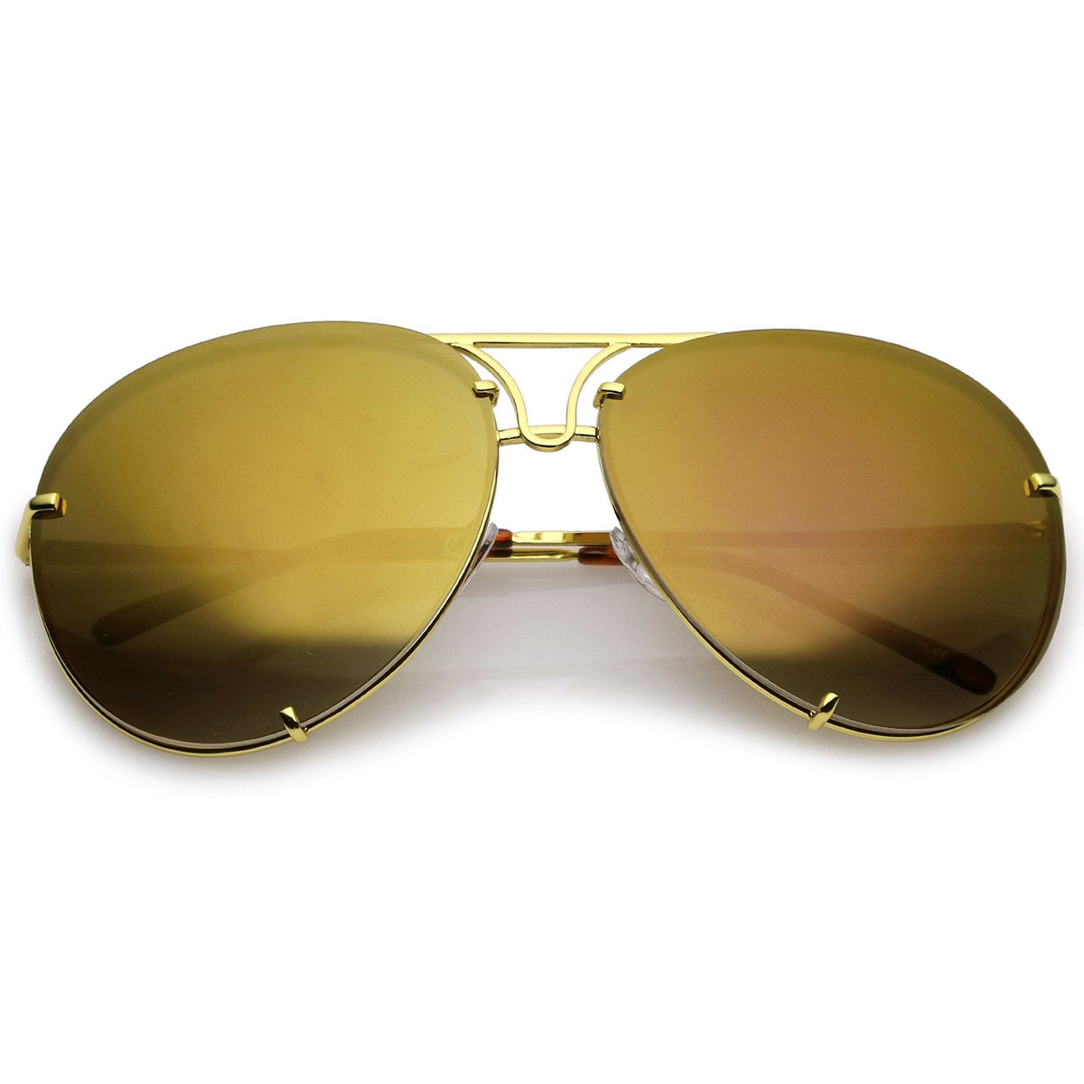 Retro Oversized Floating Mirrored Lens Aviator Sunglasses C081
