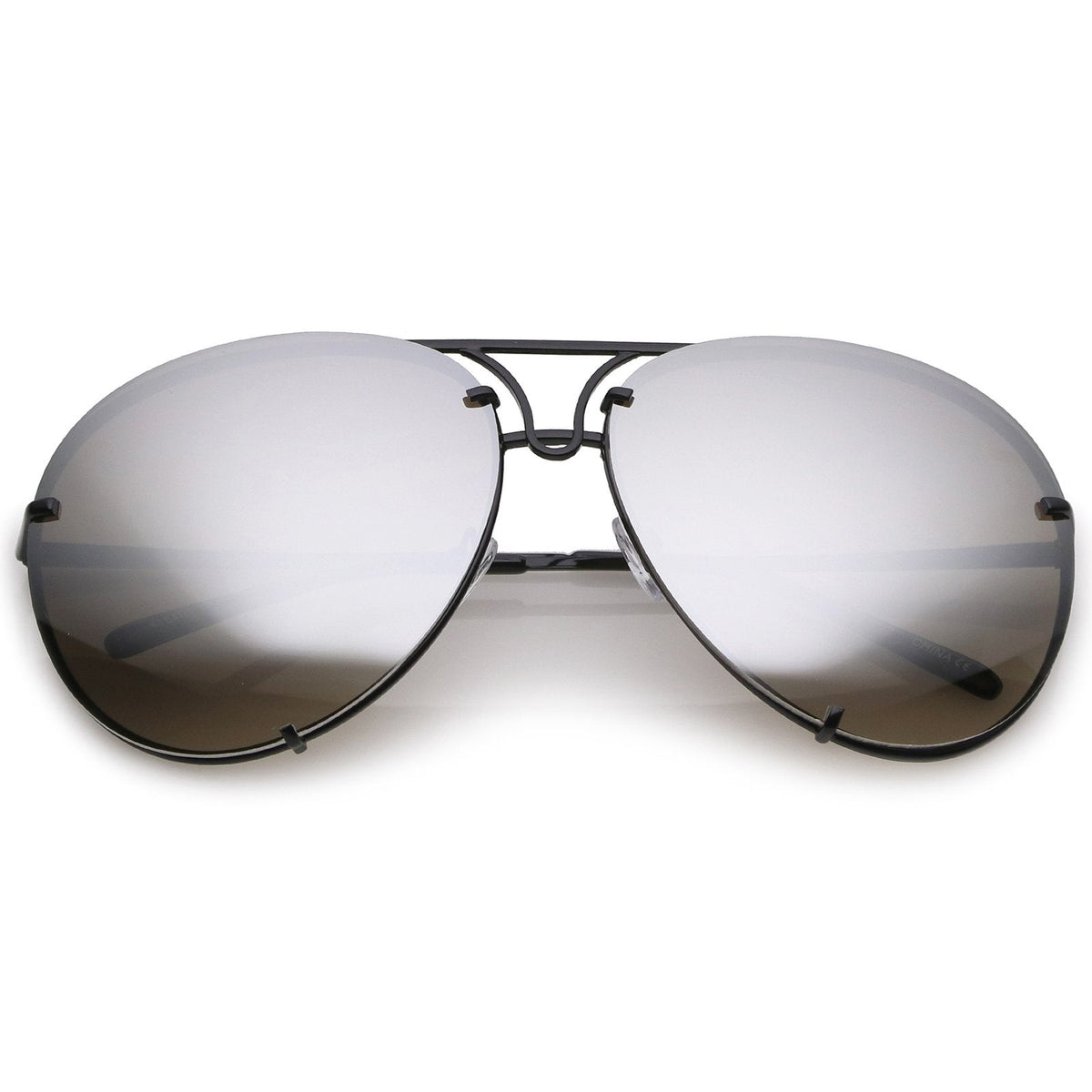 Retro Oversized Floating Mirrored Lens Aviator Sunglasses C081