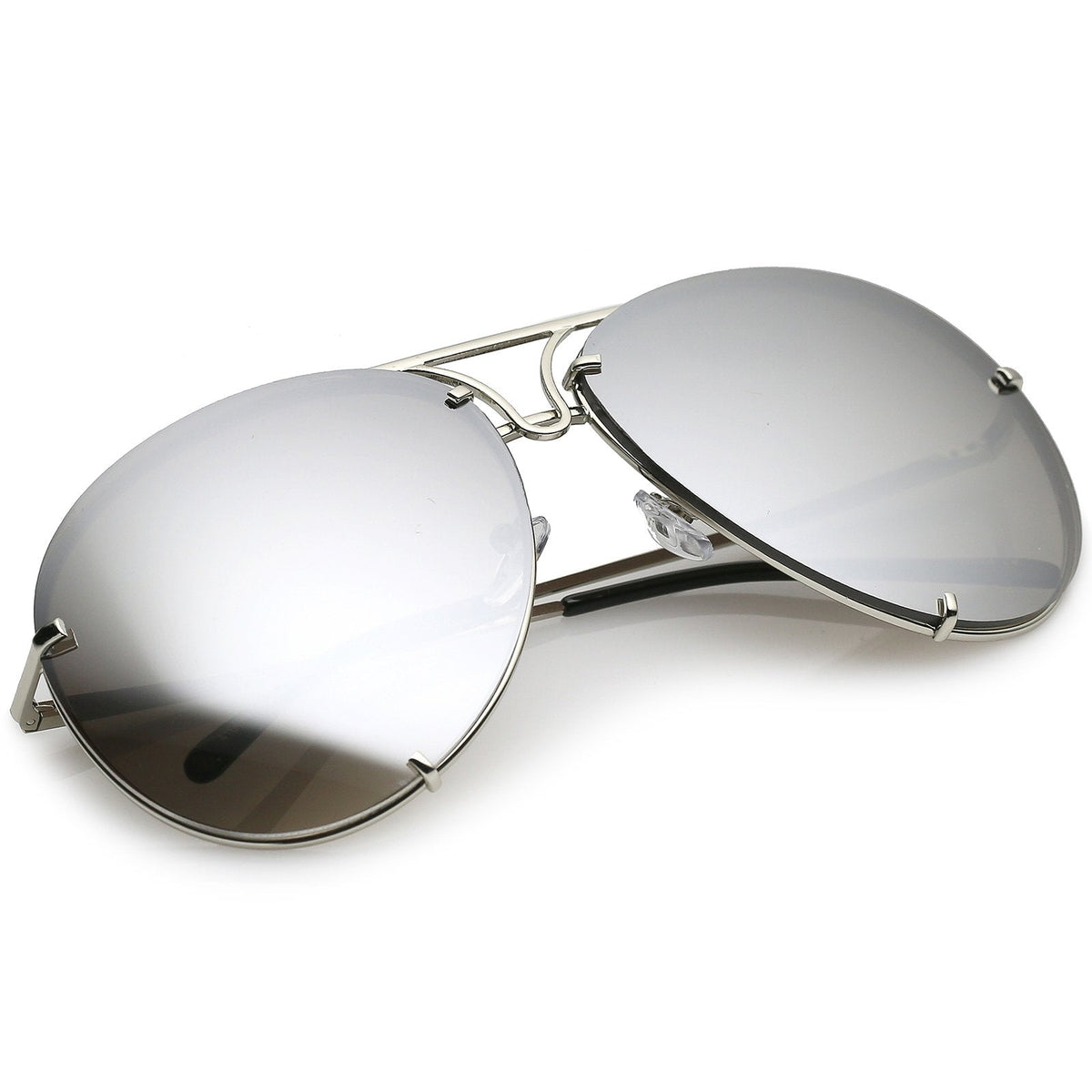 Retro Oversized Floating Mirrored Lens Aviator Sunglasses C081