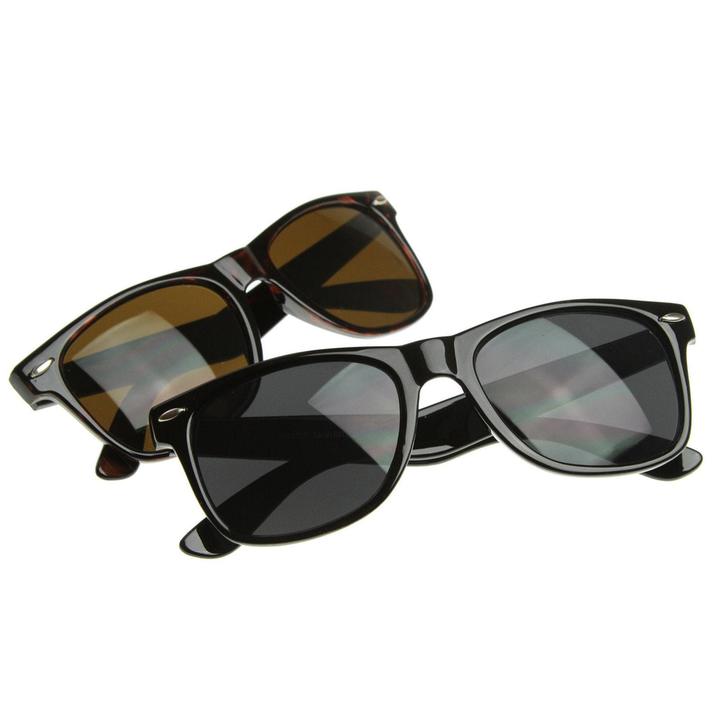 Standard Issue Classic Retro Horned Rim Sunglasses 8452 [2 Pack]